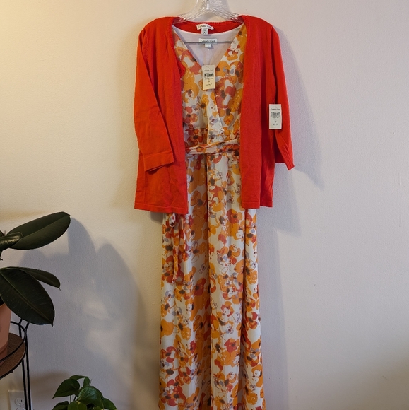 NWT Coldwater Creek Dress And Cardigan Set - Picture 1 of 7